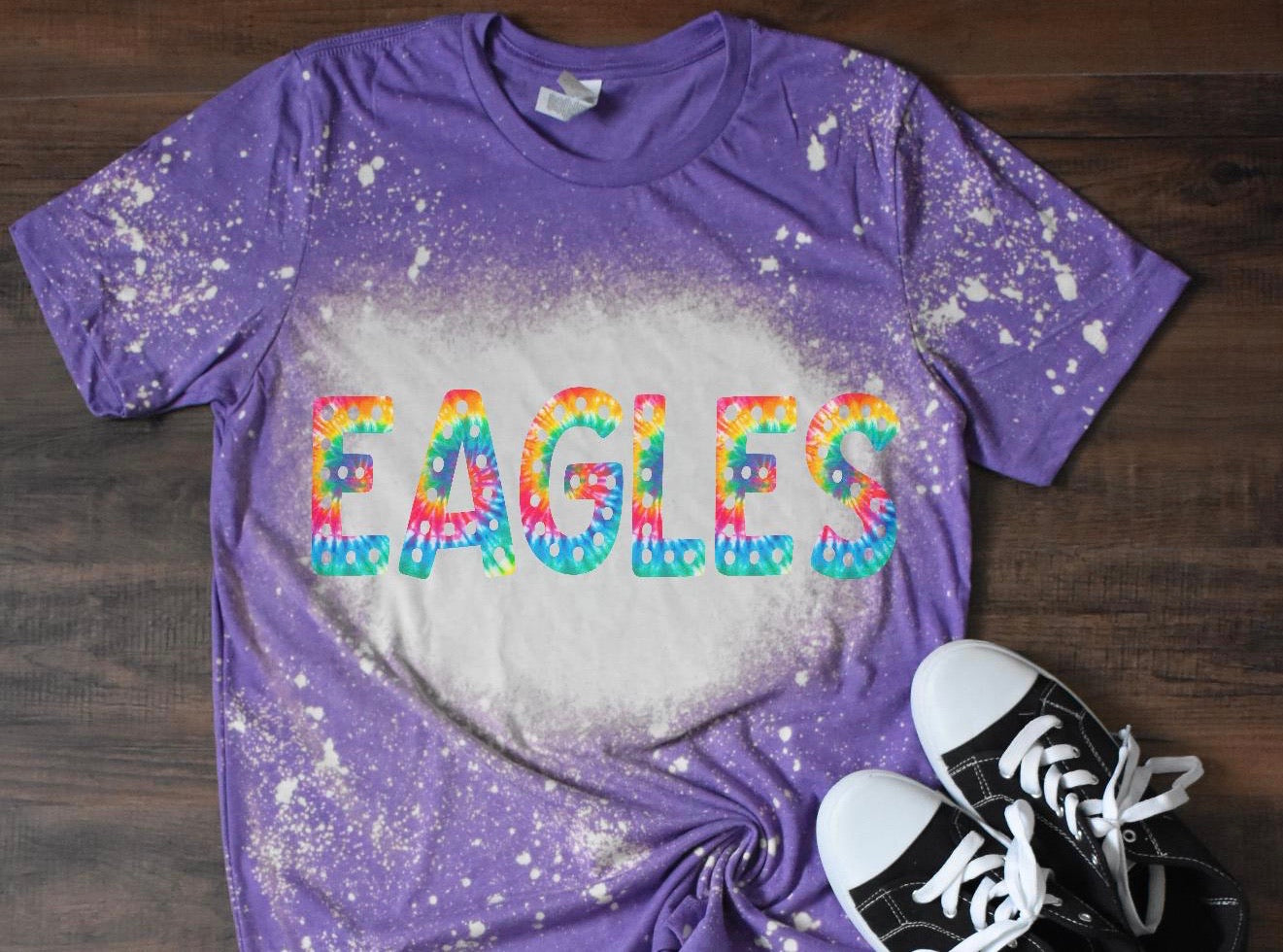 Bleached tie dye Eagles – Allie Katz Boutique