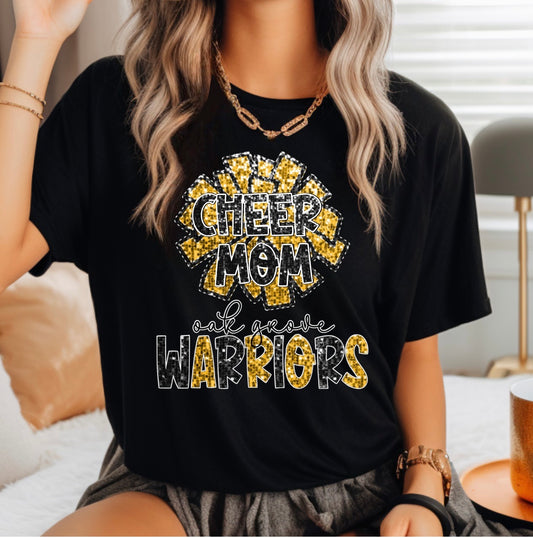 OG cheer mom Faux sequin Shirt