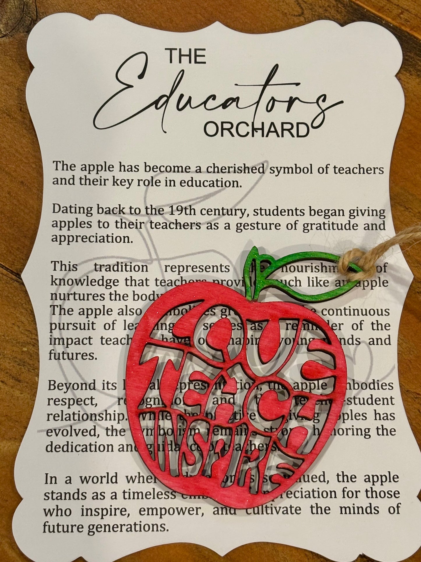 The Educators Orchard Story Card Ornament