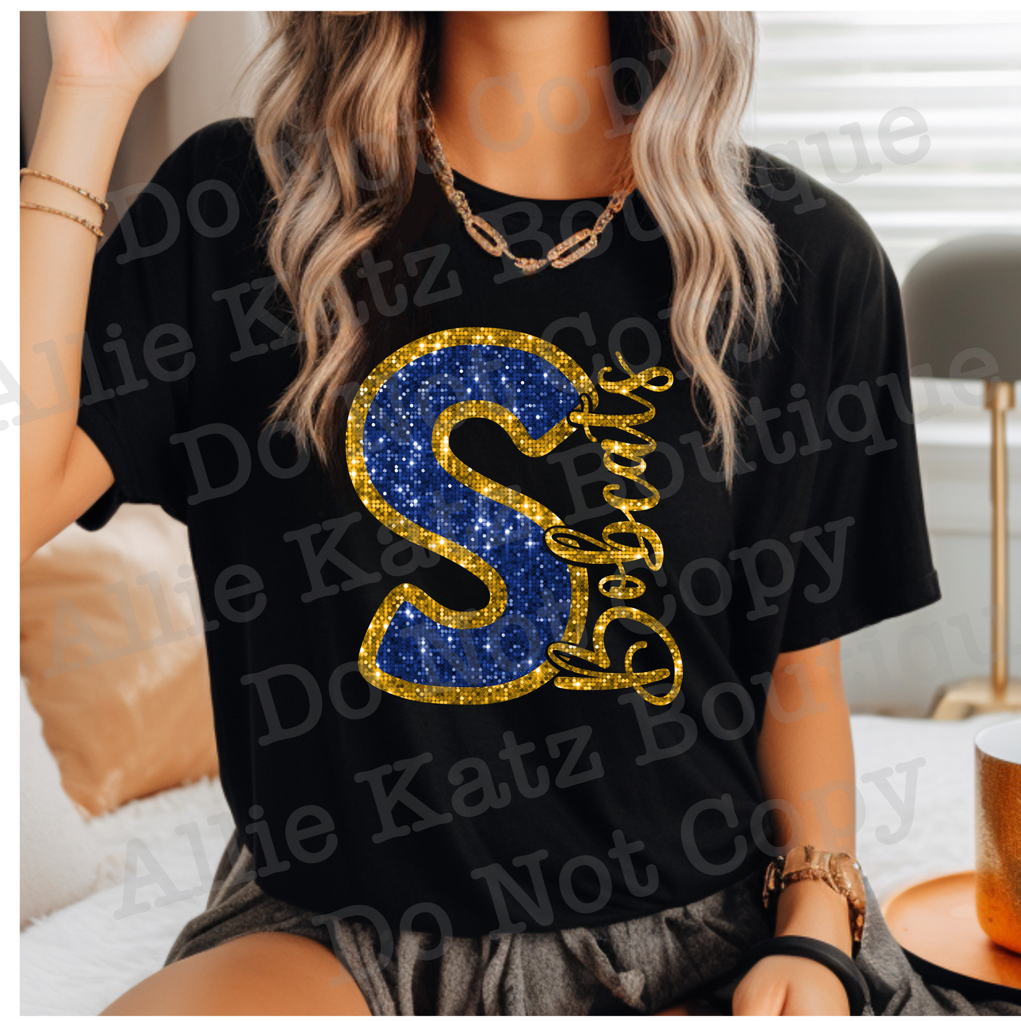 Sumrall Bobcats Faux sequin Shirt