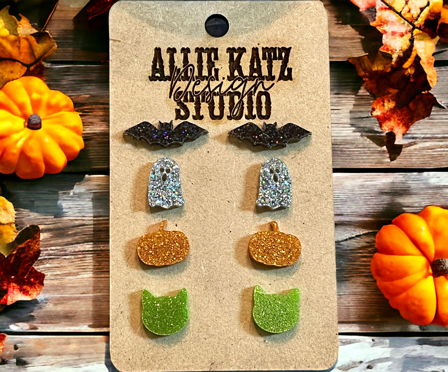 Halloween Stud Earrings set of 4