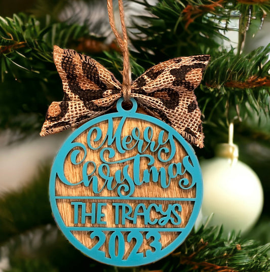 Personalized Family Name Christmas ornament