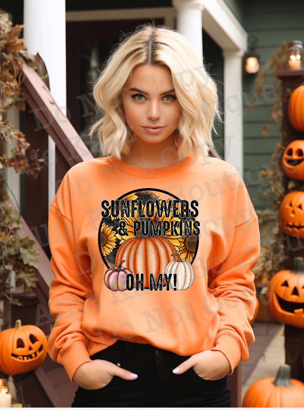 Sunflowers and Pumpkins Oh My Shirt