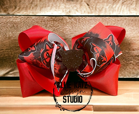 8” Petal Panthers Custom hair bow