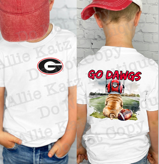 Go Dawgs Front & Back design Tee