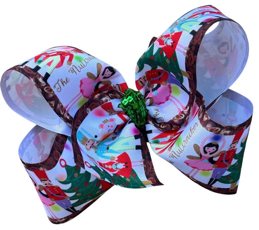 8" Nutcracker Christmas Bow