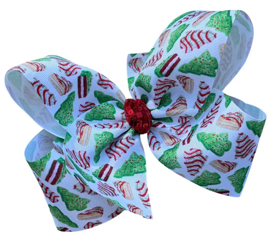 8" Snack Cake Christmas Bow