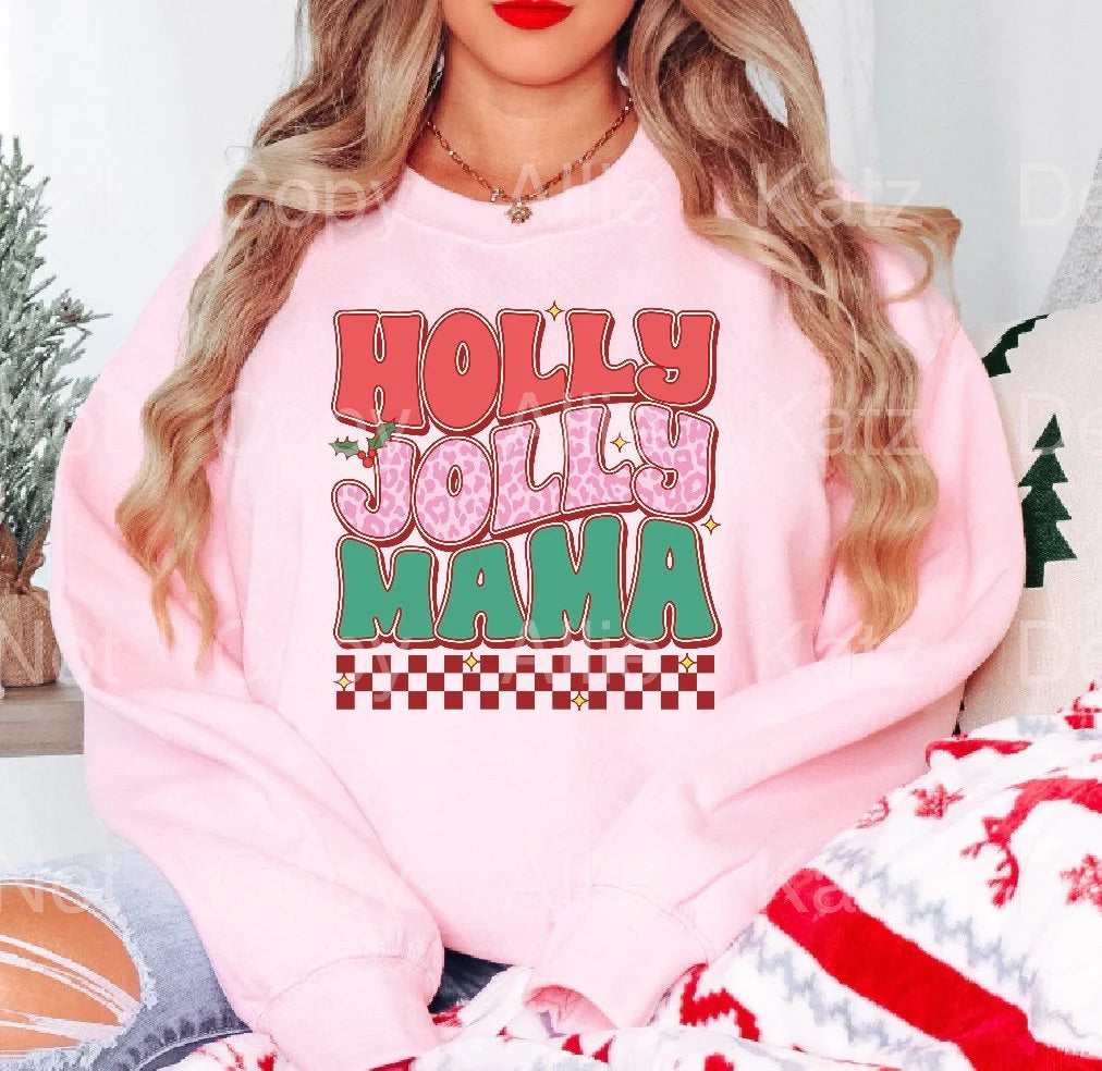 Holly Jolly Mama Christmas Shirt