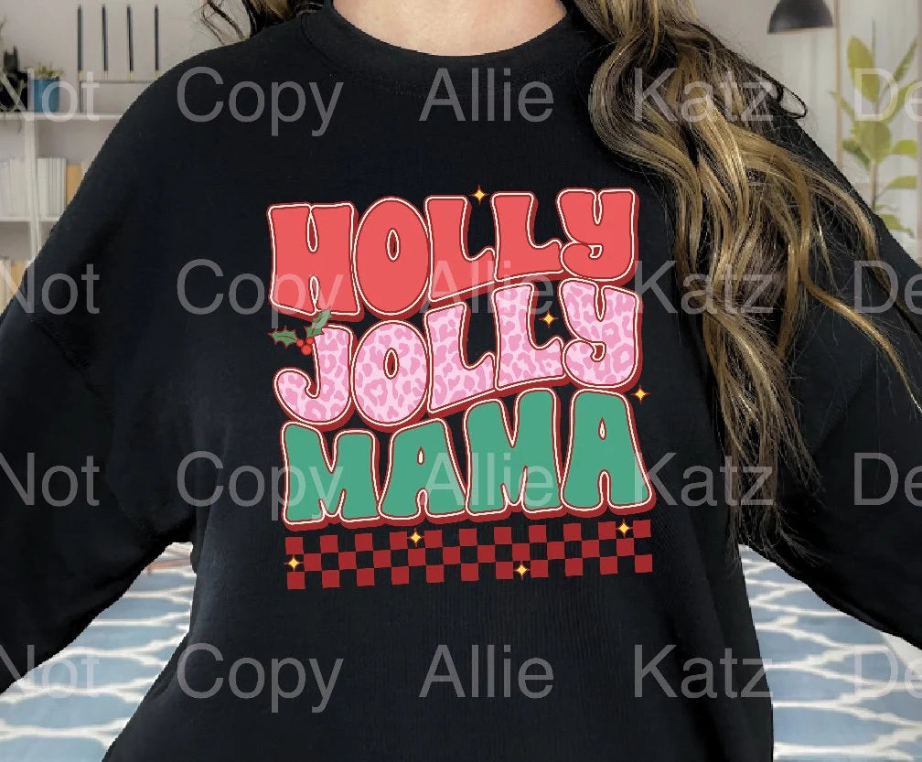 Holly Jolly Mama Christmas Shirt