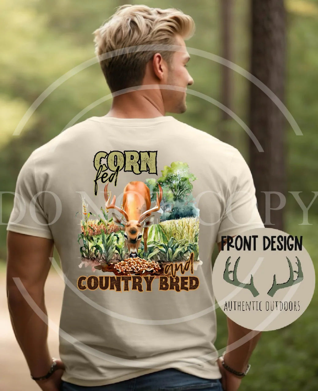 Corn Fed and Country Bred Authentic Outdoors Tee