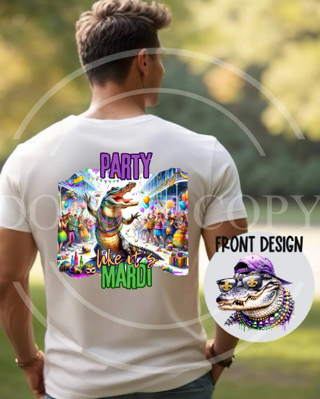 Party like its Mardi Alligator Authentic Outdoors Tee