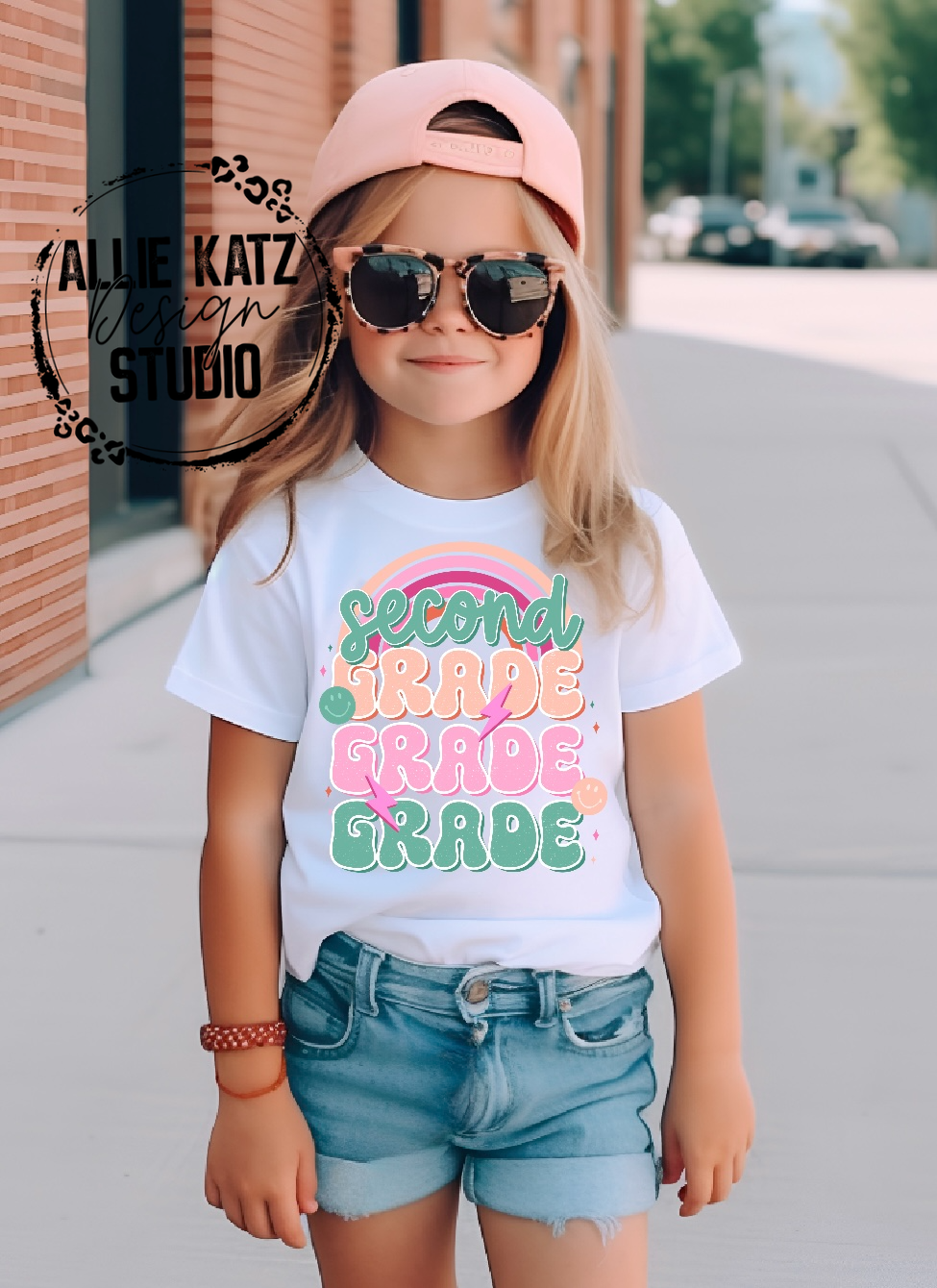 Pastel Rainbow with Lightning Grade Tee