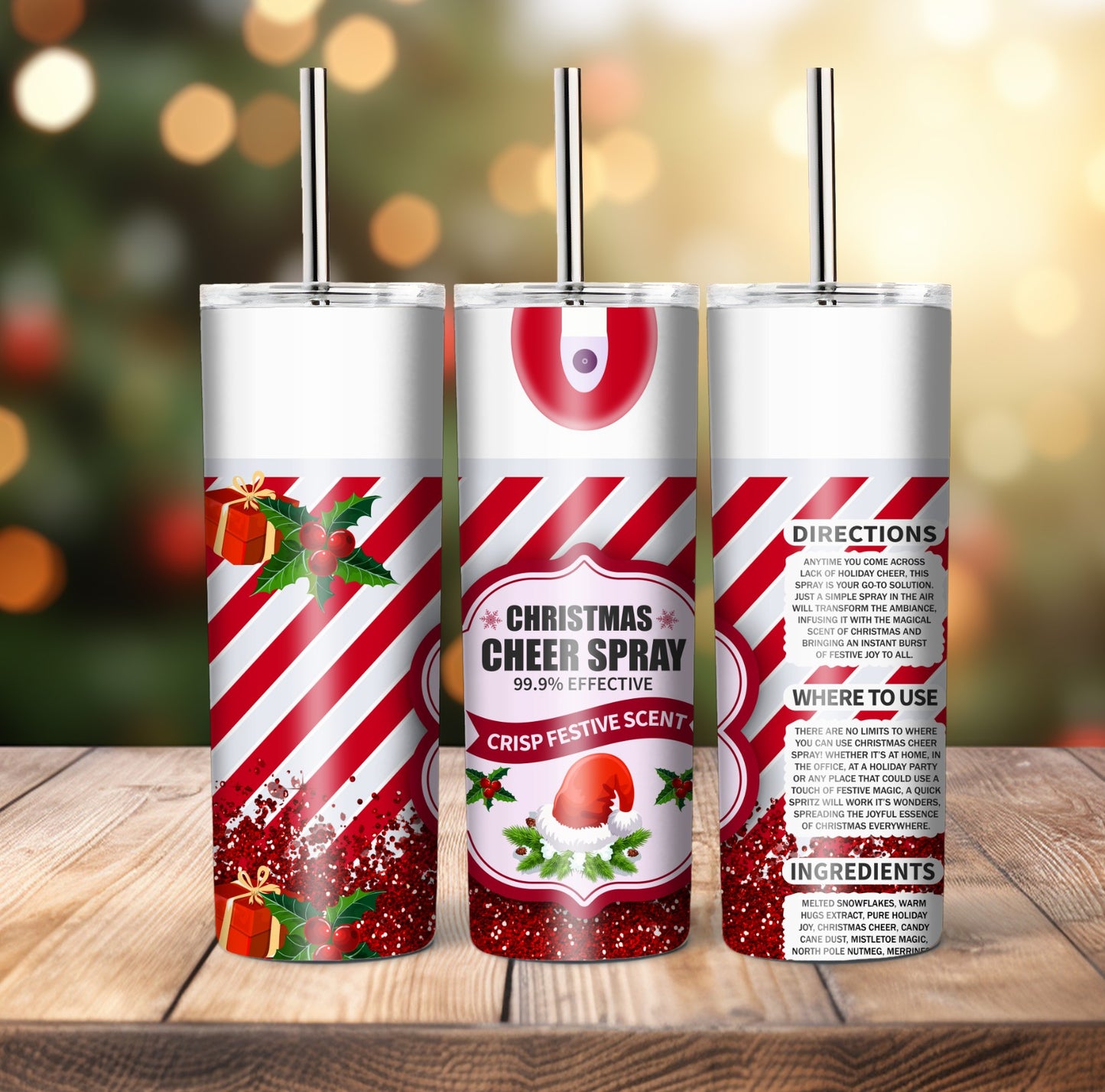 Christmas Cheer Spray Tumbler