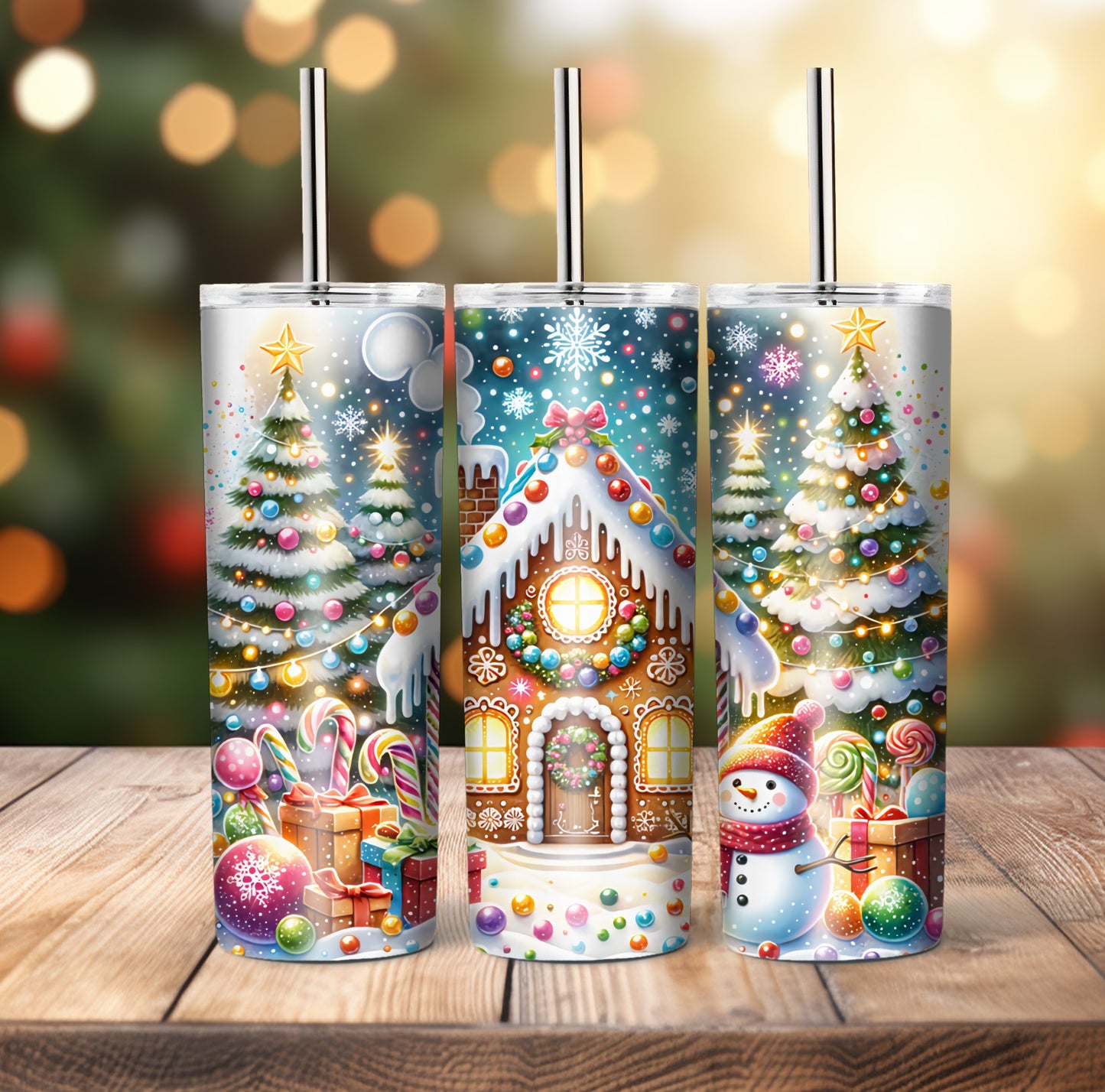 Gingerbread House Christmas Tumbler