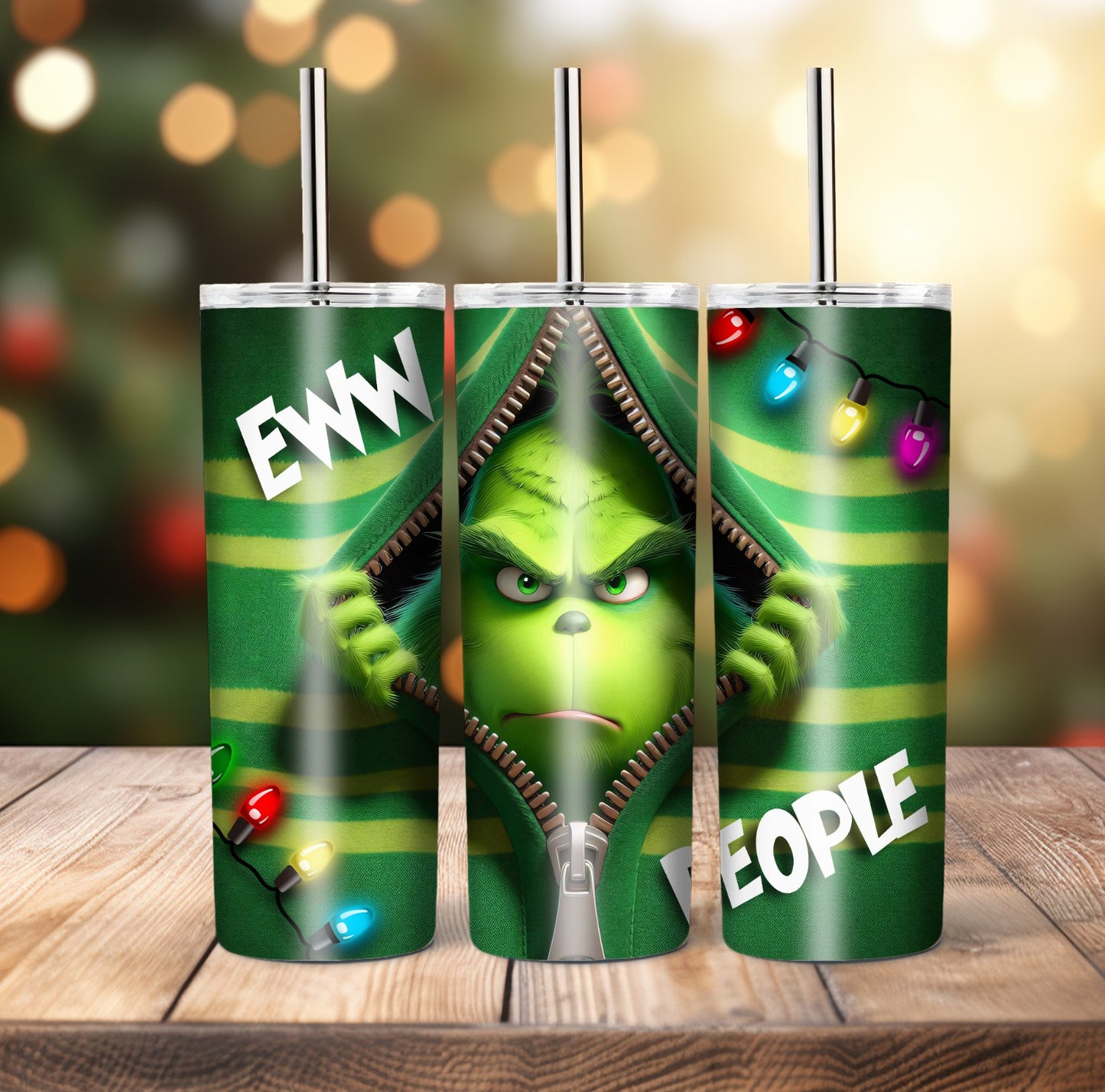 Eww People Green Guy Christmas Tumbler