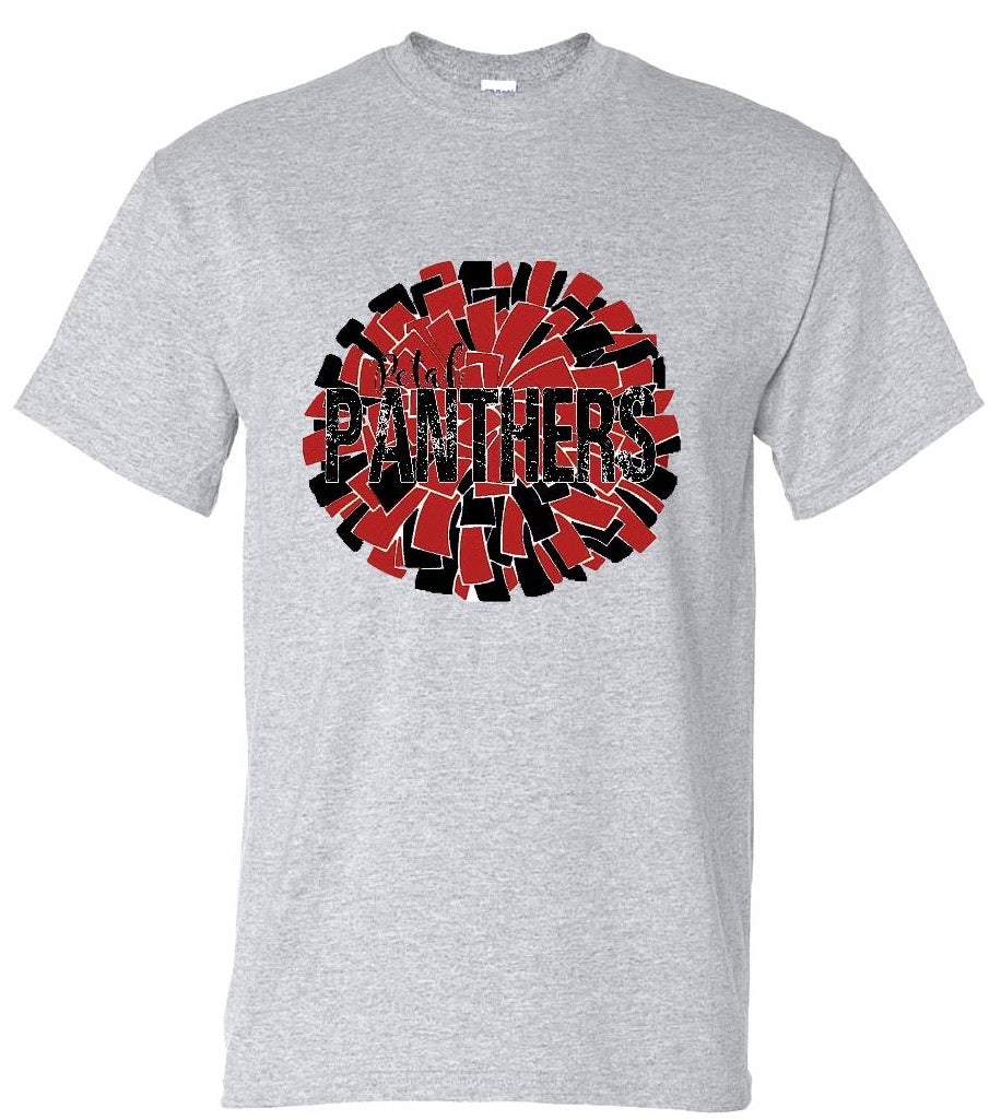 Panthers Pom Pom  Cheer Tee