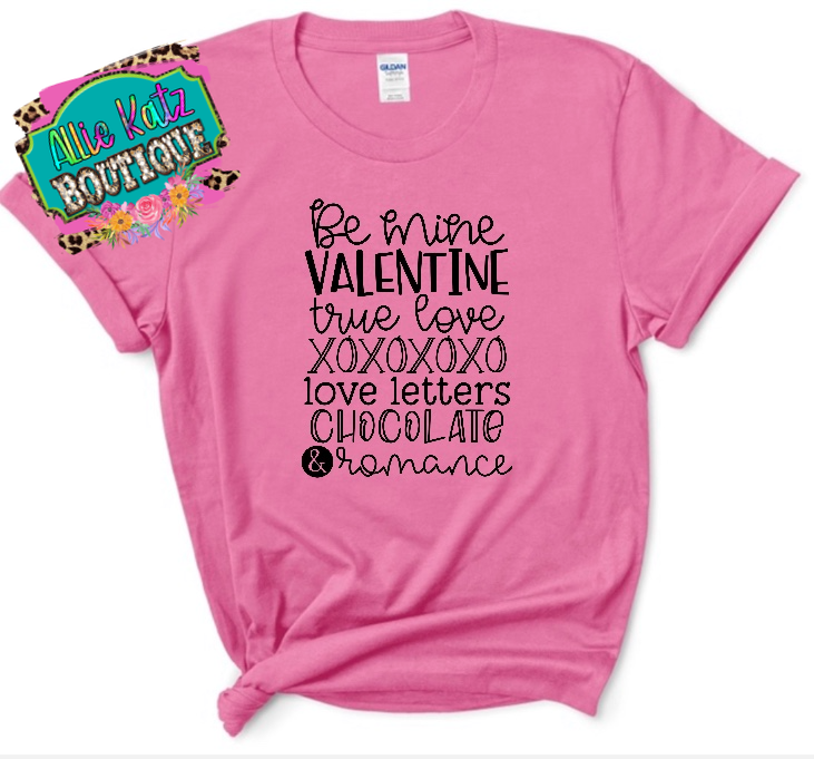 Valentine words Tee