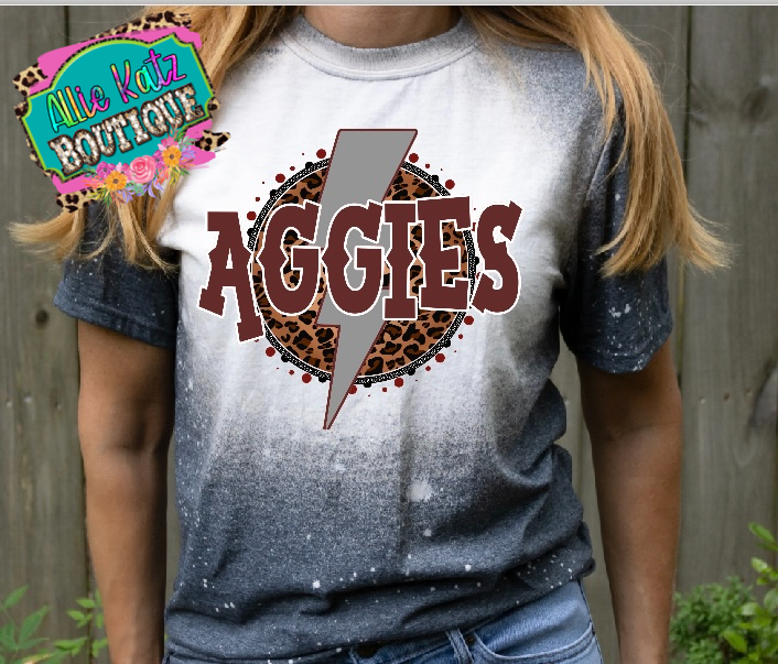 Bleached Aggies Lightning Tee