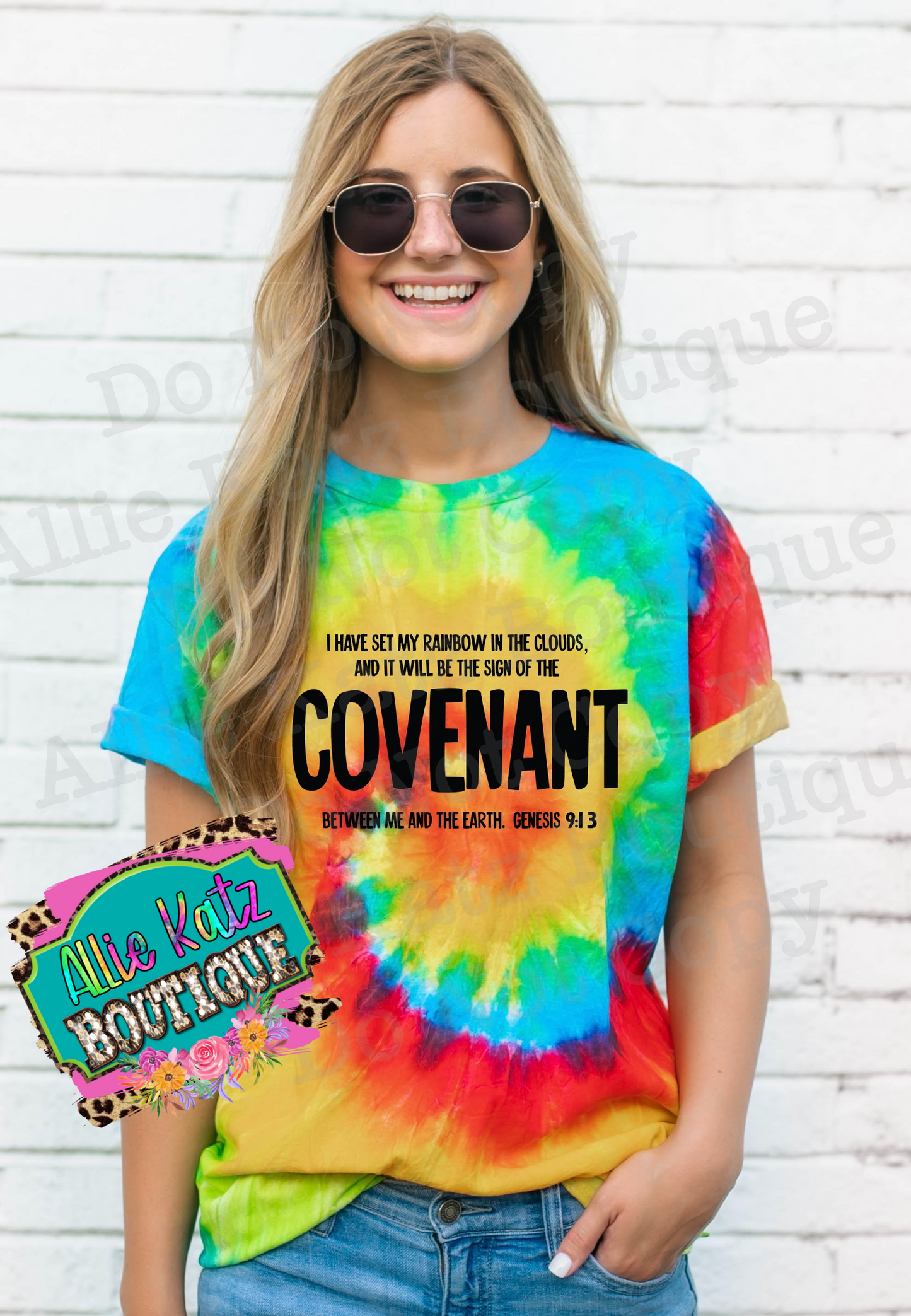 Rainbow Covenant Tie Dye tee