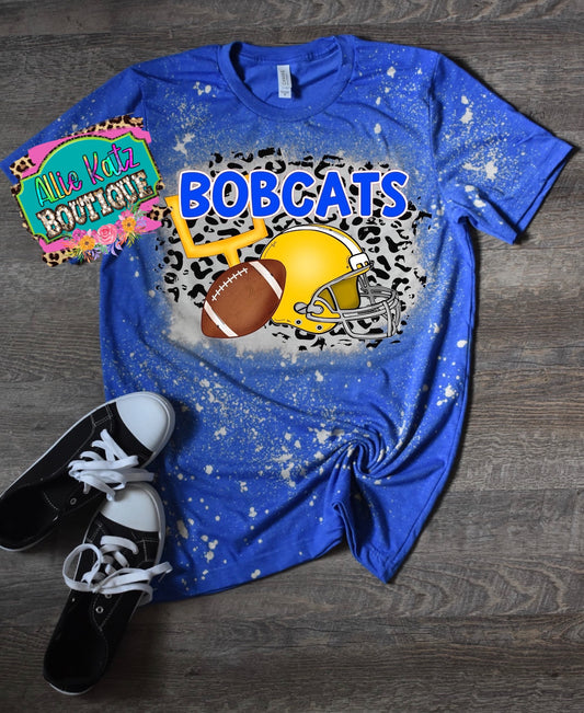 Football custom Helmet Any Mascot Bleached tee