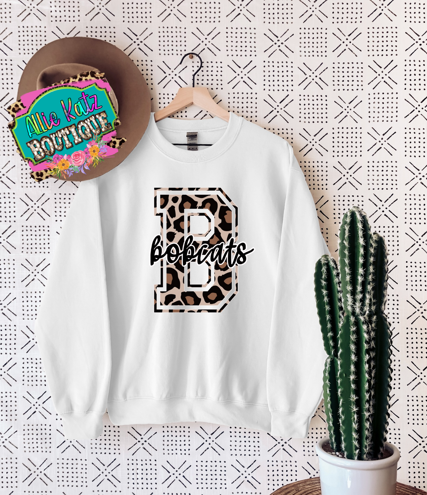 Bobcats leopard letter design