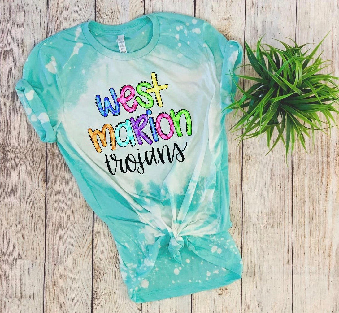 West Marion Trojans Bleached Tee