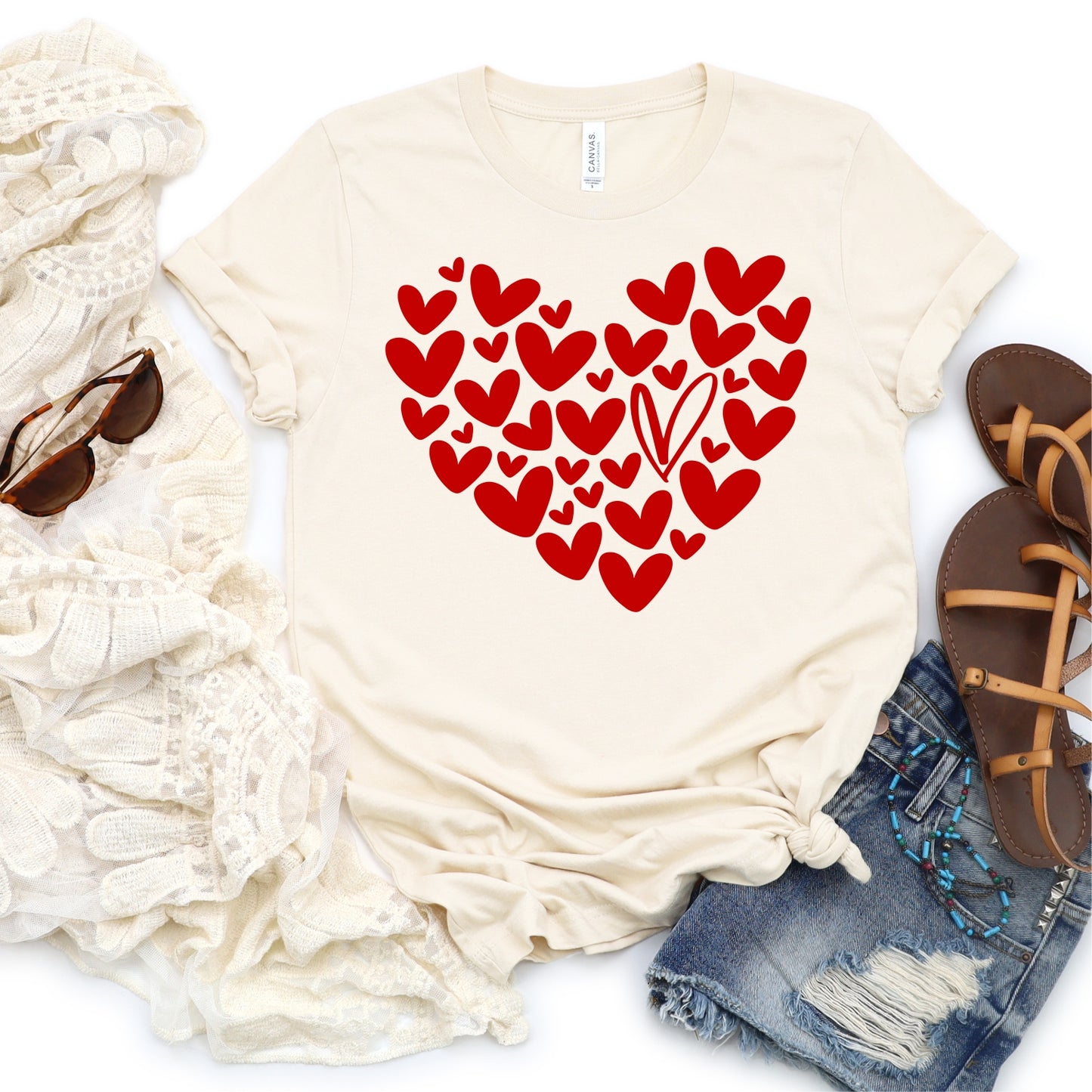 Red heart of hearts Valentine shirt