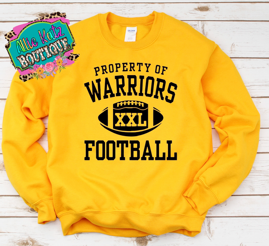 Property of warriors football design