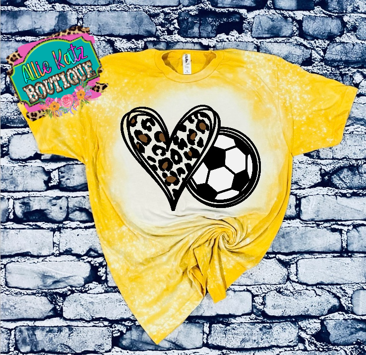 Love Soccer Bleached T-Shirt