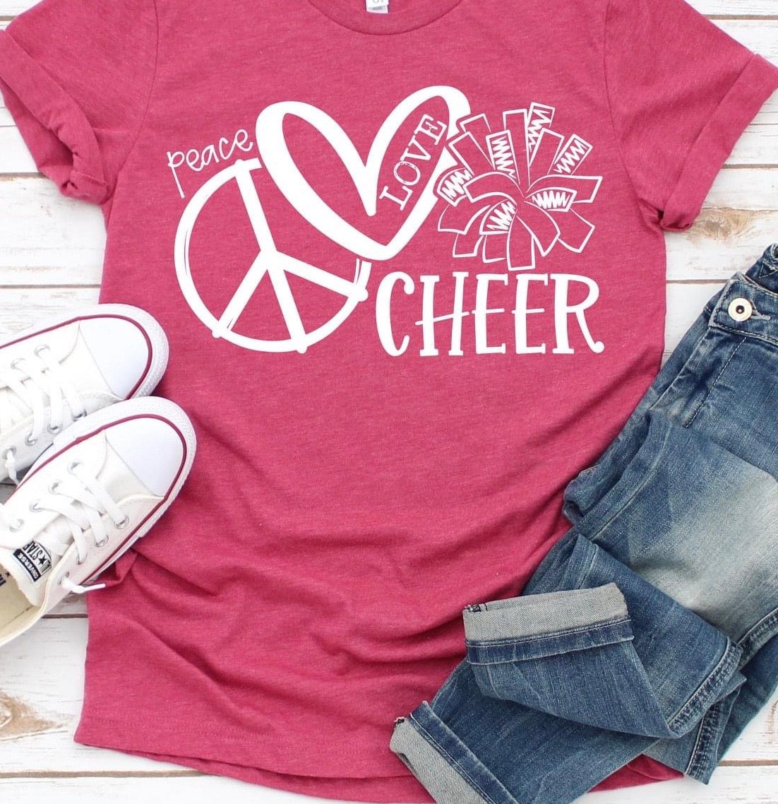 Peace Love Cheer Tee