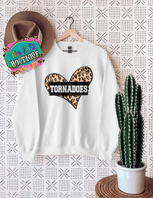 Tornadoes leopard heart design