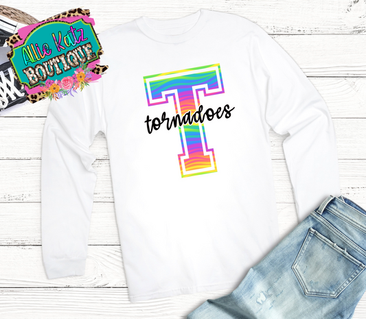 Rainbow T tornadoes design