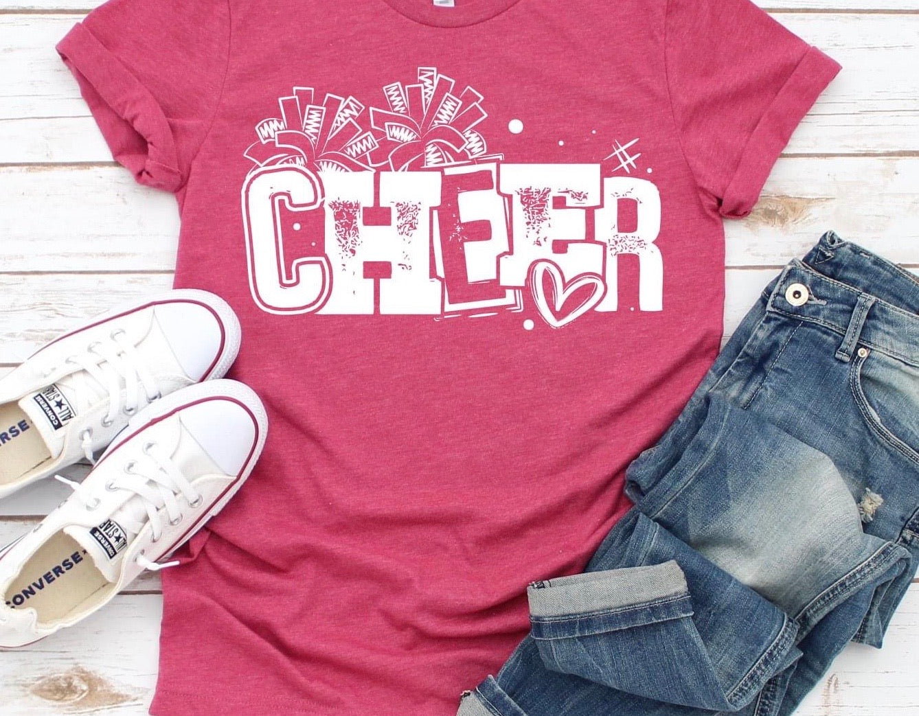 Cheer Block Letter Tee