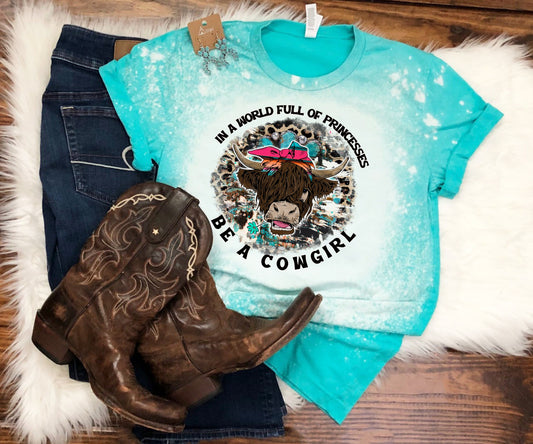 Be a Cowgirl Bleached Tee